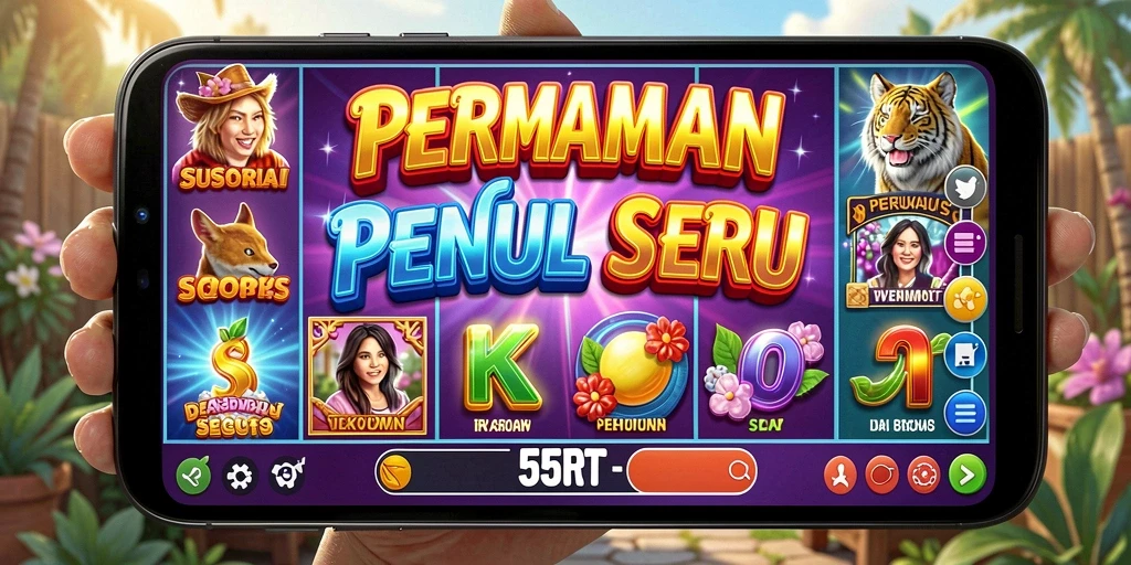 Tampilan gameplay slot 55RT yang menawan dan penuh warna.