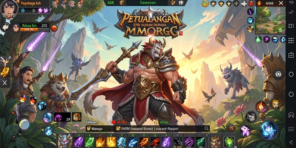 Tampilan gameplay <strong>66K</strong> yang mendebarkan dalam dunia MMORPG.