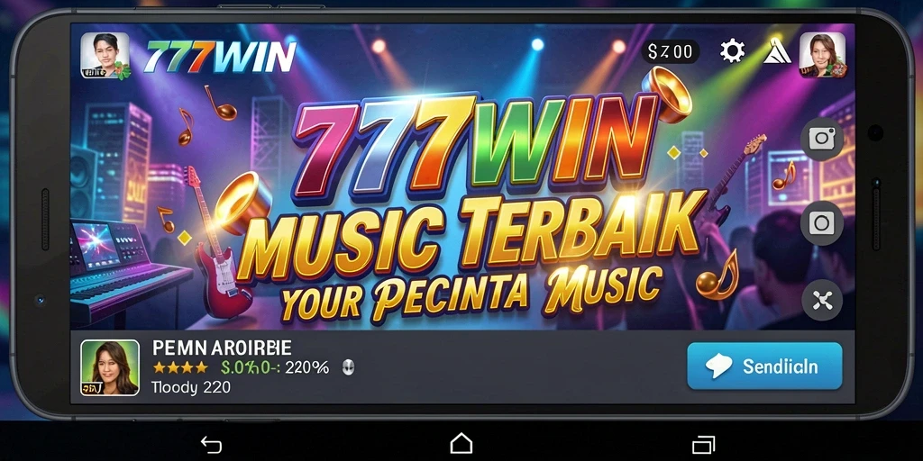 Screenshot gameplay 777WIN menampilkan keseruan bermain musik.