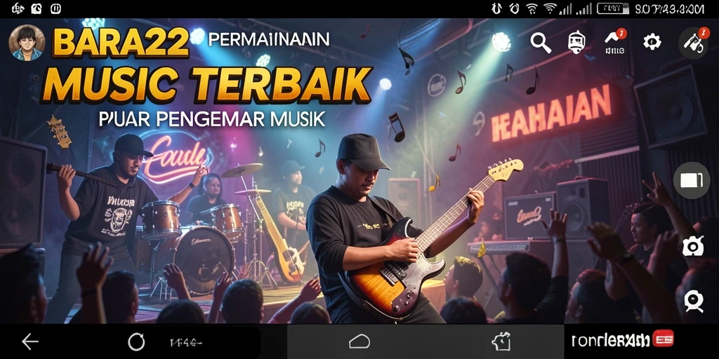 Tampilan gameplay BARA22 yang seru dan interaktif di aplikasi musik.