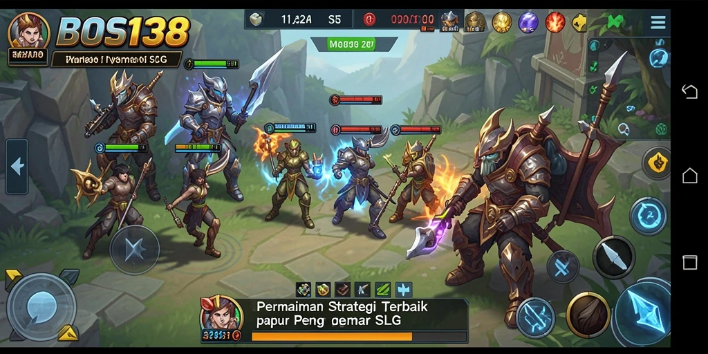Tangkapan layar di <strong>BOS138</strong> menampilkan aksi strategis dan pertempuran yang seru.