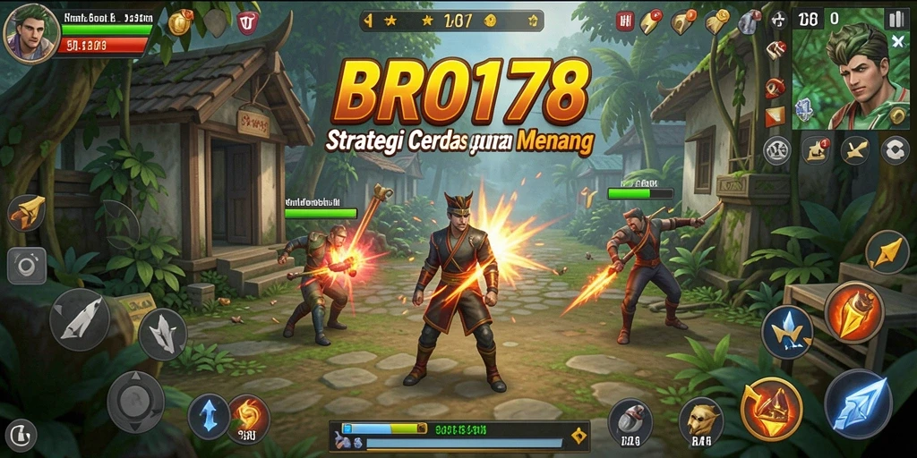 Tangkapan layar permainan BRO178 yang menampilkan strategi pertempuran.