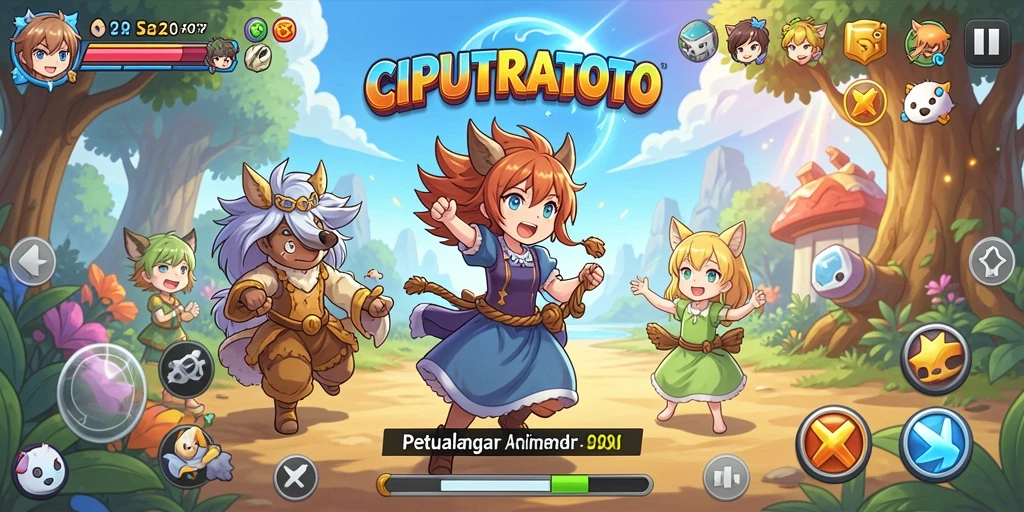 Tampilan screenshot game CIPUTRATOTO dengan karakter Anime yang menarik.