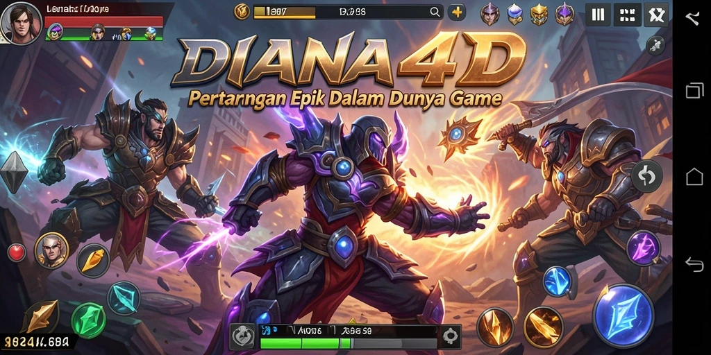 Tampilan seru pertarungan di DIANA4D dengan karakter aksi yang mendebarkan.