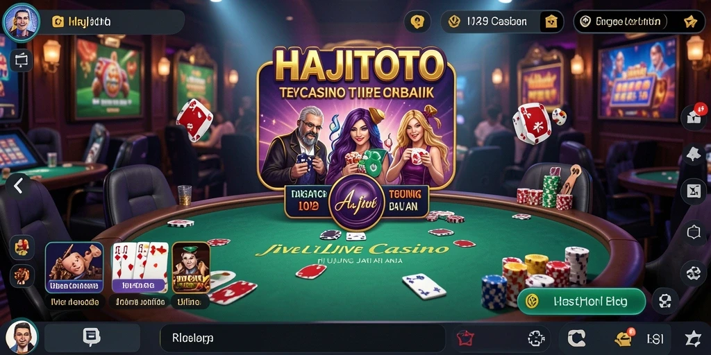Tampilan menarik dari gameplay Live Casino di HAJITOTO yang memukau.
