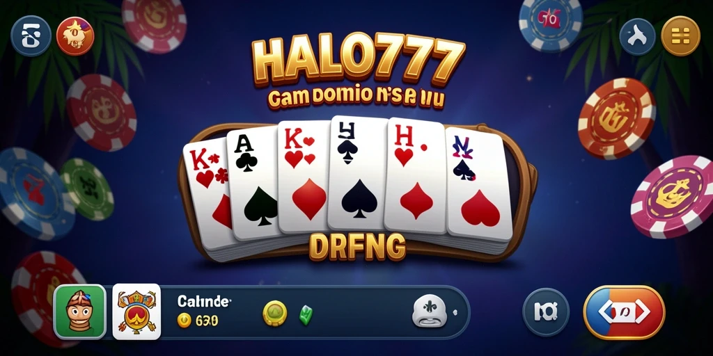 Tampilan gameplay HALO777 dengan aksi domino yang seru.