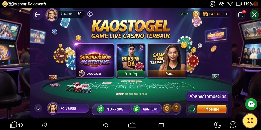Tampilan gameplay Live Casino KAOSTOGEL yang menarik dan mendebarkan.