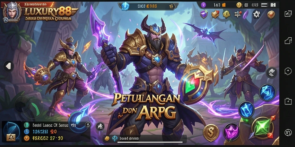 Tangkapan layar gameplay LUXURY88 yang menampilkan aksi seru di dunia ARPG.