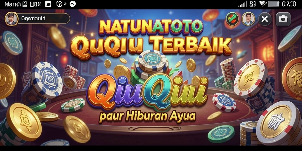 Tampilan menarik dari gameplay QiuQiu di NATUNATOTO.
