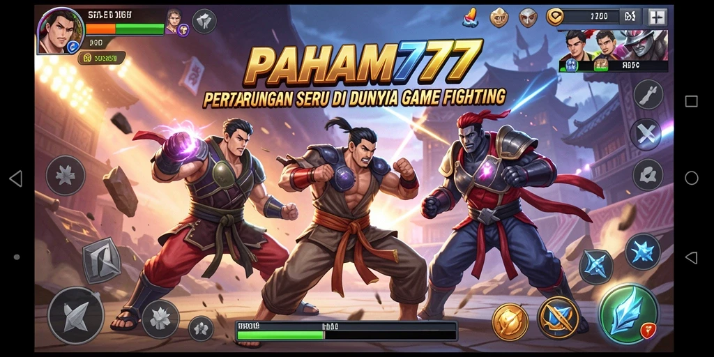 Screenshot gameplay PAHAM777 menunjukkan pertarungan seru karakter.