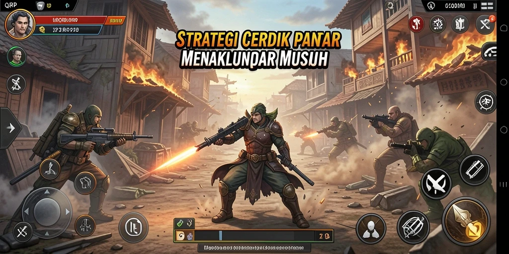 Tampilan gameplay QQRP dengan pertempuran strategi yang mendebarkan.