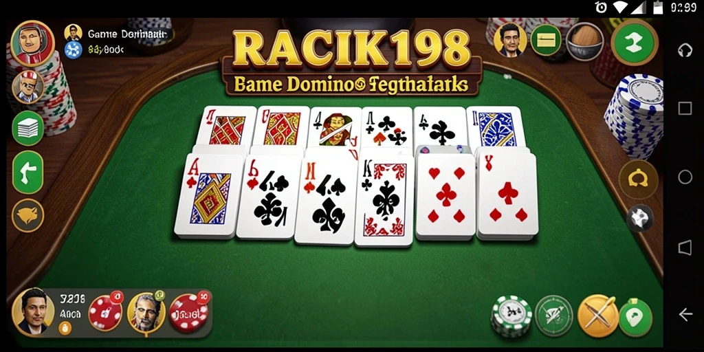 Screenshot gameplay <strong>RACIK198</strong> menunjukkan serunya bermain Domino.