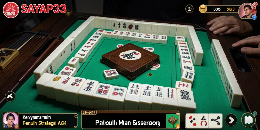 Screenshot utama SAYAP33 menampilkan gameplay Mahjong yang seru dan interaktif.