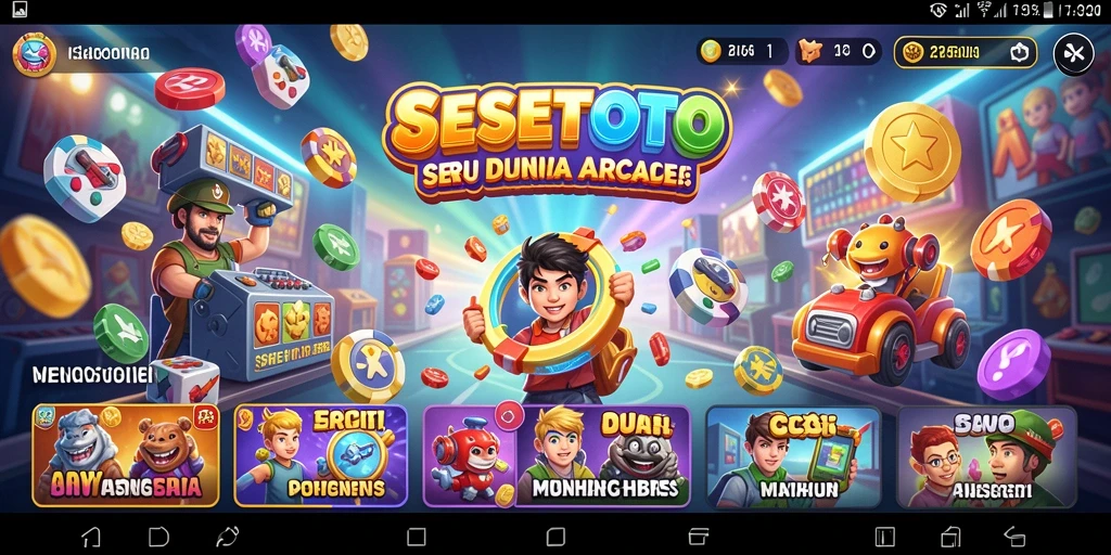 Tampilan gameplay menarik SESETOTO dengan grafis warna-warni.