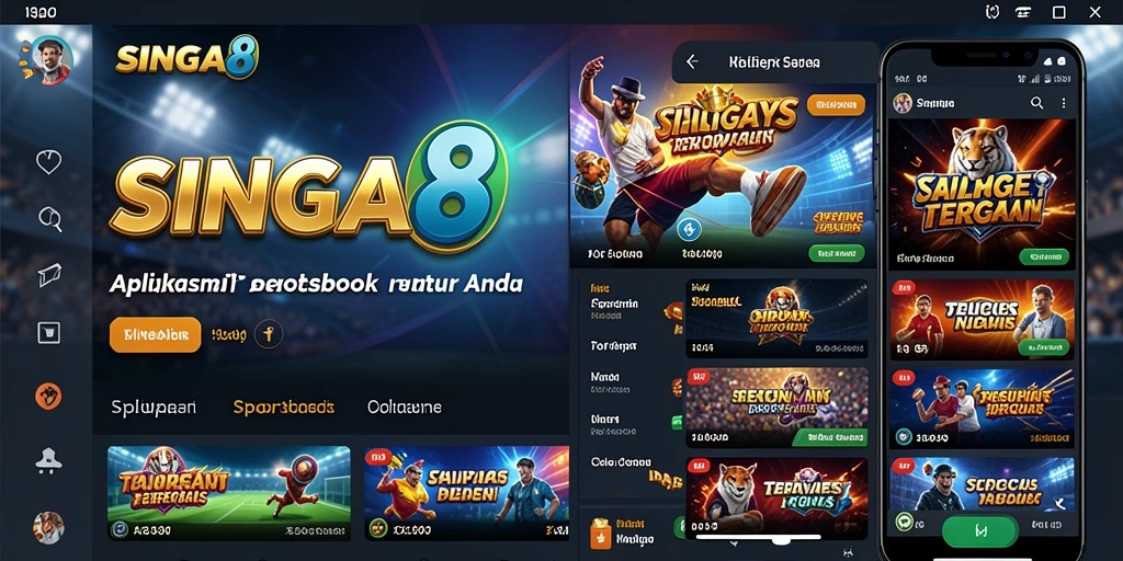 Tampilan gameplay taruhan olahraga interaktif di SINGA8.