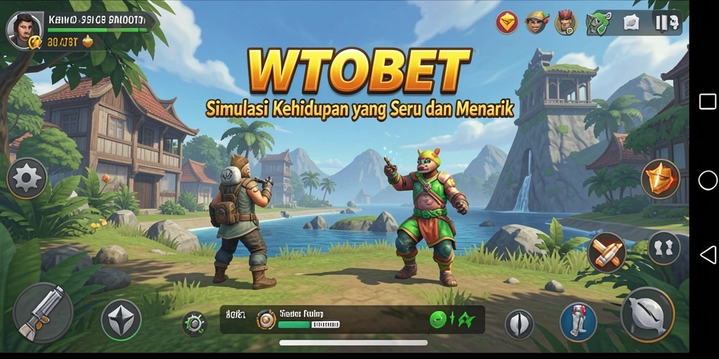 Tampilan gameplay menarik dari WTOBET yang menggambarkan simulasi kehidupan.