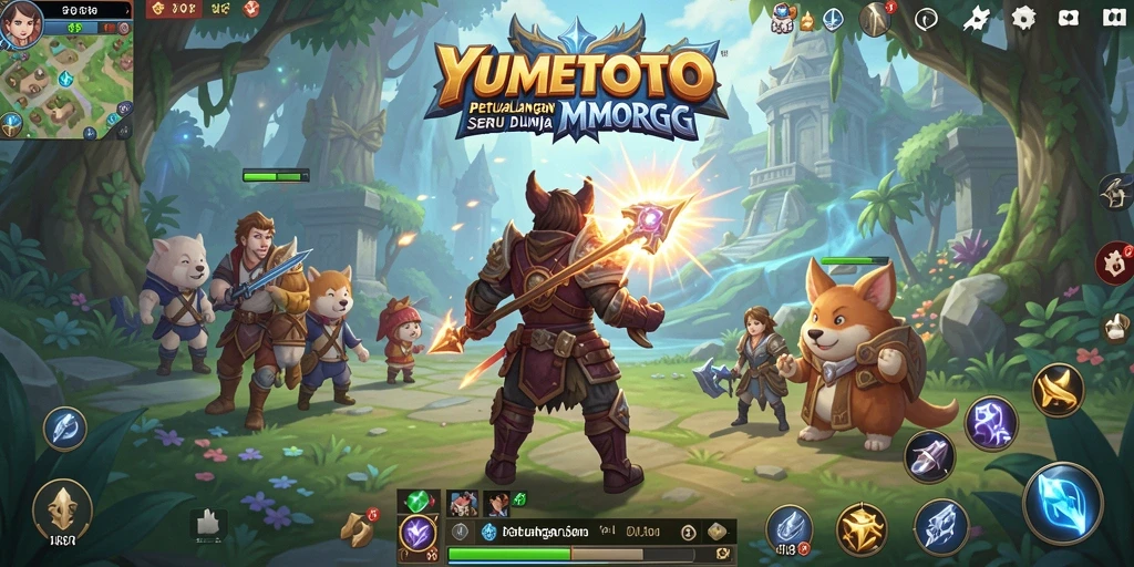 Tampilan gameplay YUMETOTO menampilkan aksi pertempuran yang seru dan grafik menarik.